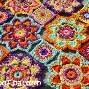 Crochet pattern flower baby blanket by ATERGcrochet image 2