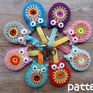 Crochet pattern OWL key ring by ATERGcrochet