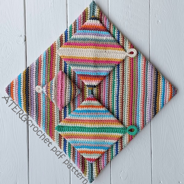 Crochet pattern Potholder double layered by ATERGcrochet