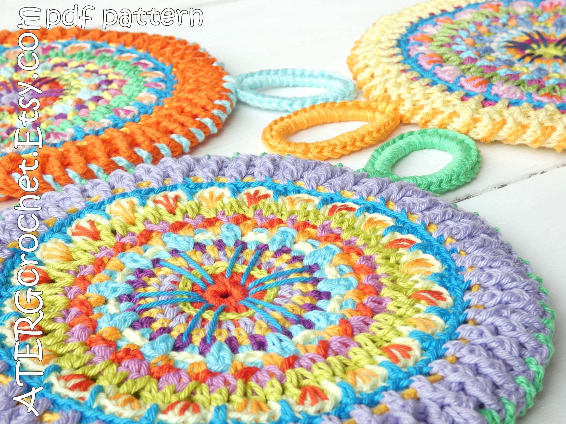 11 One Hour Free Crochet Potholder Patterns (easy!) - Little World of Whimsy