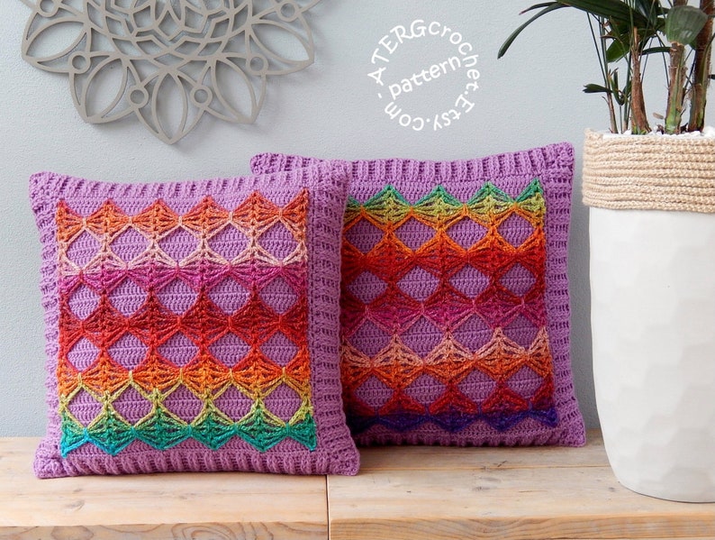 Crochet pattern CUSHION COVER by ATERGcrochet image 8