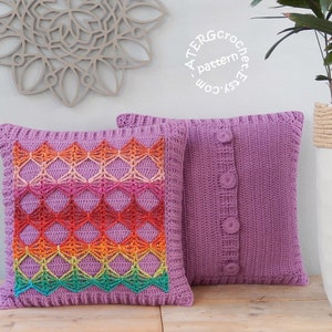 Crochet pattern CUSHION COVER by ATERGcrochet image 7