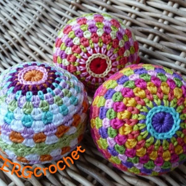 Crochet pattern rainbow ball by ATERGcrochet