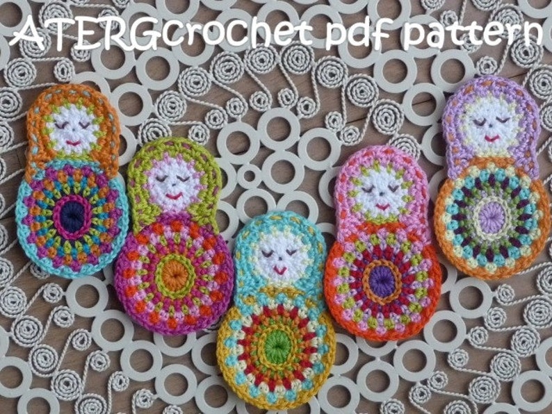 Crochet pattern matryoshka by ATERGcrochet image 1