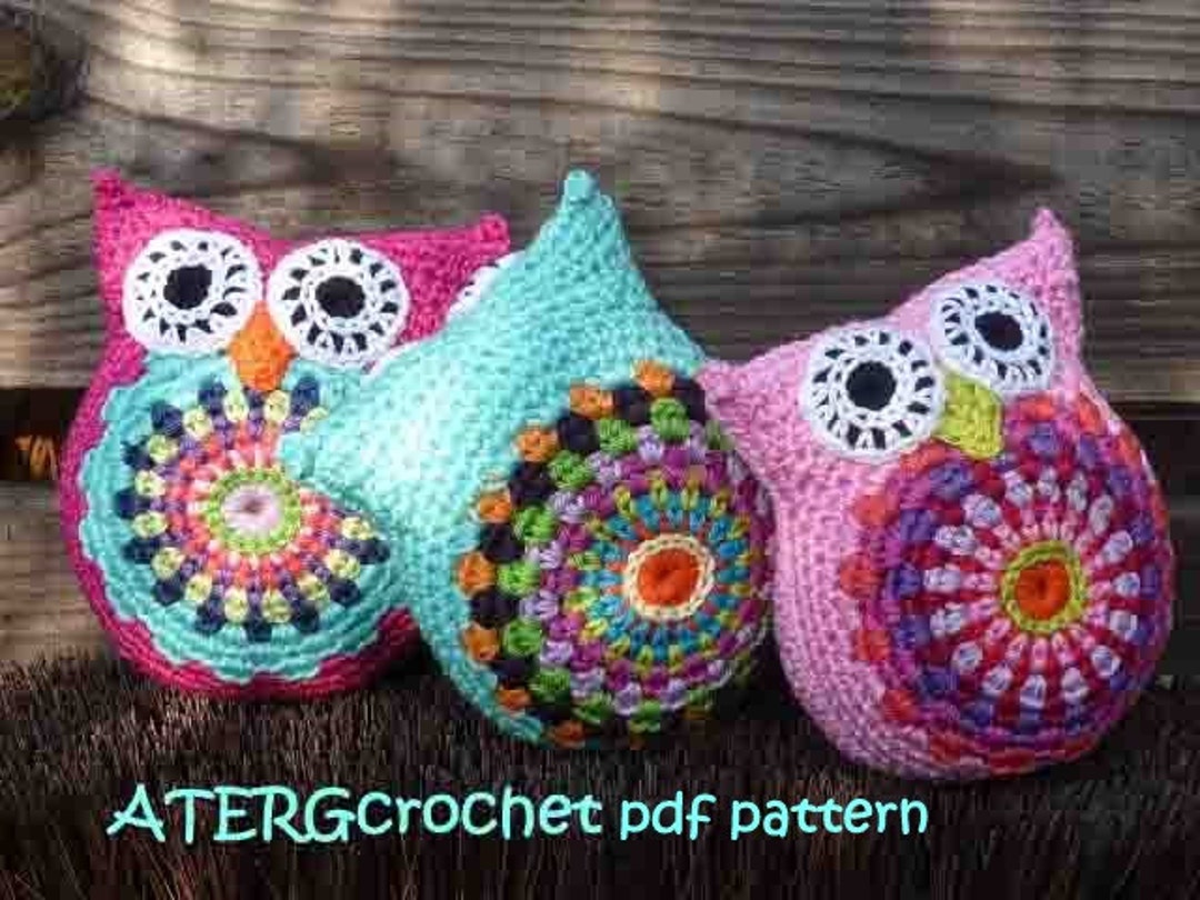 Crochet Pattern CUDDLY OWL by Atergcrochet Etsy