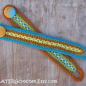 Crochet pdf pattern TWO BRACELETS by ATERGcrochet image 3