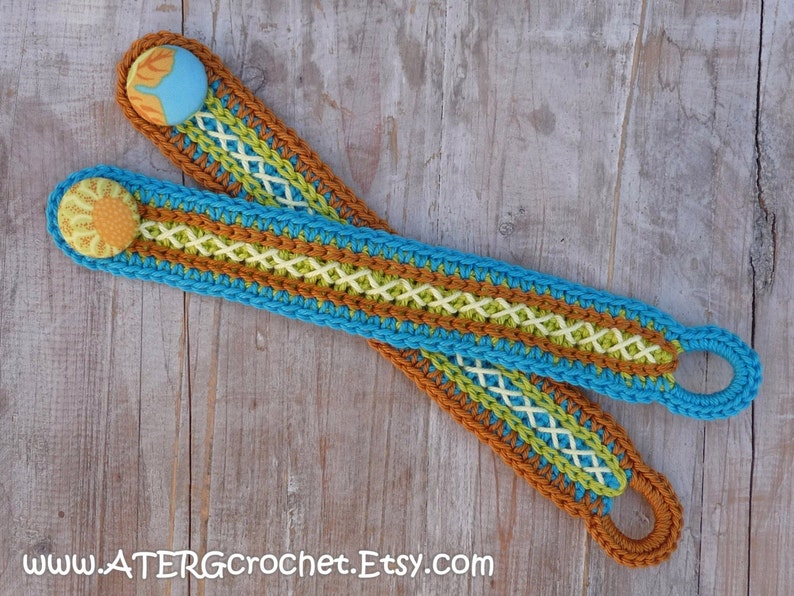 Crochet pdf pattern TWO BRACELETS by ATERGcrochet image 3