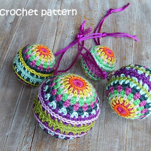 Patrón de crochet Bola de Navidad en 4 tamaños por ATERGcrochet imagen 2