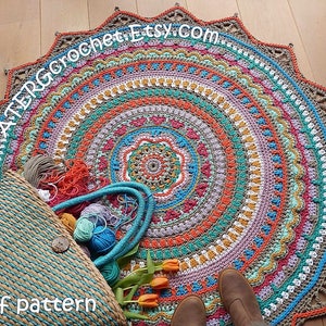Crochet pattern BOHO RUG Bobbiny cord by ATERGcrochet image 7