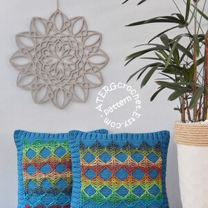 Crochet pattern CUSHION COVER by ATERGcrochet image 2