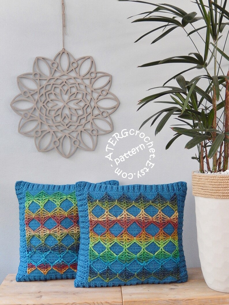 Crochet pattern CUSHION COVER by ATERGcrochet image 2