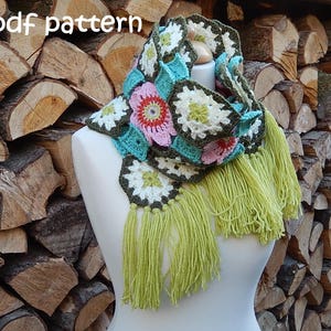 Crochet pattern FLOWER SHAWL by ATERGcrochet image 2