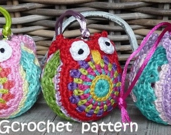 Crochet pattern Christmasball owl by ATERGcrochet