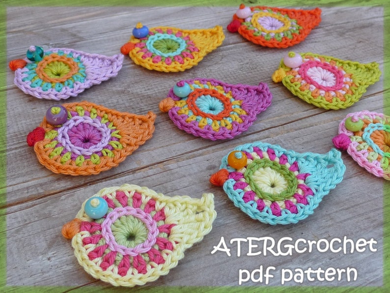 Crochet pattern BIRD key ring by ATERGcrochet image 3