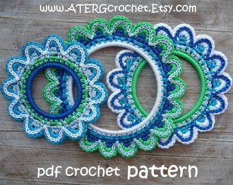 Crochet pattern FLOWER FRAMES by ATERGcrochet