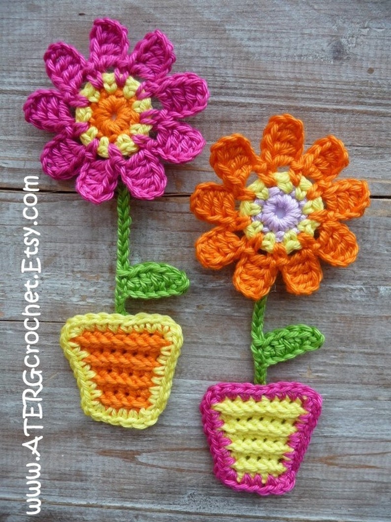 Crochet pattern FLOWER GARDEN by ATERGcrochet Etsy