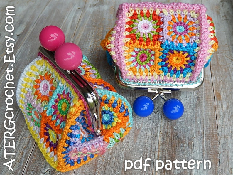 Haakpatroon PORTEMONNEE 'petite square' van ATERGcrochet afbeelding 1