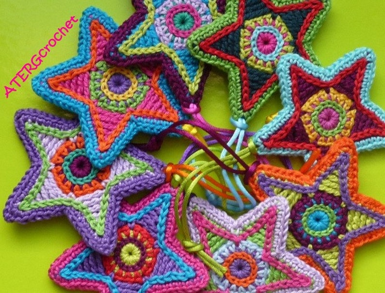 Crochet pattern STAR by ATERGcrochet image 1
