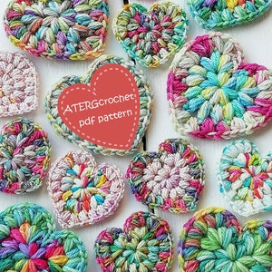 Häkelanleitung PUFF STITCH HEART von ATERGcrochet
