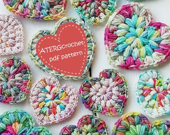 Crochet pattern PUFF STITCH HEART by ATERGcrochet