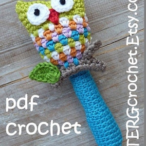 Crochet pattern OWL RATTLE by ATERGcrochet image 2