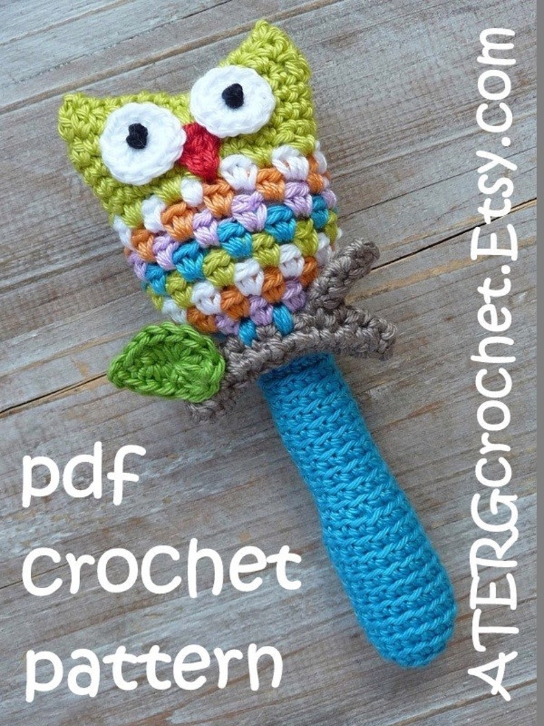 Crochet pattern OWL RATTLE by ATERGcrochet image 2