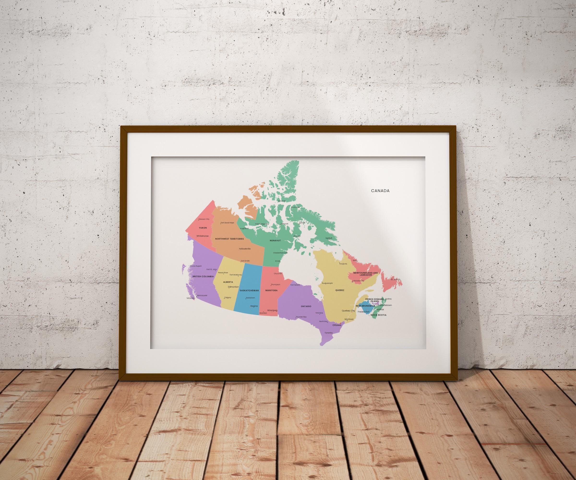 Canada Political Map Printable Minimalist Edition With Provinces
