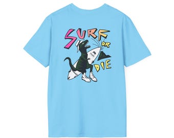 Camiseta gráfica Surf or Die / Camiseta retro de surf