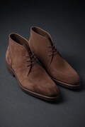 Men's Handmade Brown Suede Chukka Boots Leather Lace Up Formal Dress Shoes
