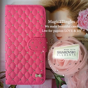 Classic Sparkle Bow Quilted Pattern Kunstleder Flip Open Book Wallet Case für iPhone 7 /8 und PLUS