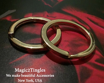 Gold Keychain Ring Clasps Key Ring Key Ring Large Round Split Rings Key Clasp Charm Pendants 30mm