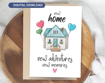 Tarjeta de inauguración de casa nueva 5x7 - descarga instantánea - imprime en casa
