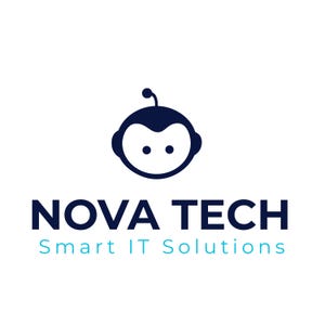 Diseño de logotipo de robot con IA, kit de branding para startup tecnológica, plantilla de tarjeta de presentación (Canva editable)