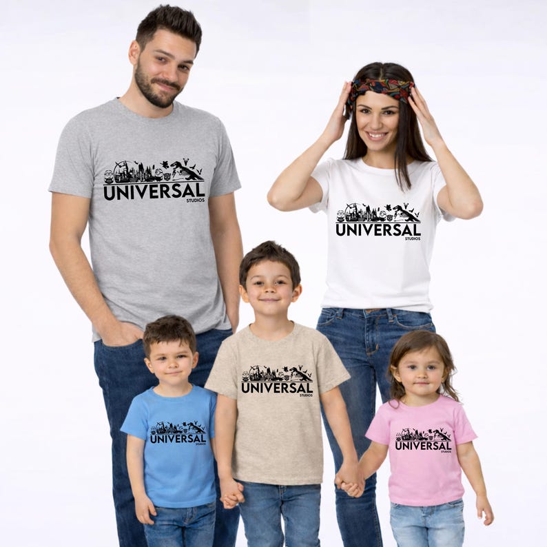 Camisetas de Universal Studios, camisetas para vacaciones familiares en Universal Orlando, conjuntos para viajes a parques temáticos de películas, ropa para vacaciones en grupo, camisetas para parques temáticos. imagen 2