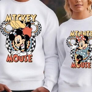 Mickey Family Vacation Sweatshirt,Custom Disney Family Trip 2026 Hoodie,Retro Disneyland Family Matching Hoodie,Checkered Mickey and Friends image 4