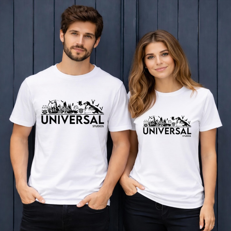 Camisetas de Universal Studios, camisetas para vacaciones familiares en Universal Orlando, conjuntos para viajes a parques temáticos de películas, ropa para vacaciones en grupo, camisetas para parques temáticos. imagen 7