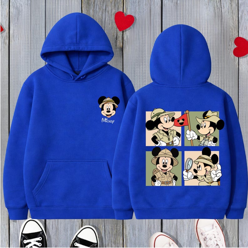 Safari Mickey Sweatshirts,Disney Family Vacation Hoodie,Animal Kingdom Trip Sweatshirt,Custom Disney Safari Sweatshirt,Mickey Mouse Explorer image 7
