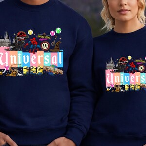 Sweat-shirts à capuche universels pastel rétro, sweat-shirt famille Spider-Man et Minions, vêtements icônes du film universels, cadeaux de vacances assortis image 11