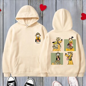 Pluto Safari Hoodie,Disney Animal Kingdom Sweatshirt,Safari Squad Hooded Sweater,Pluto Explorer,Disney Family Trip Hoodie,Disney World 2026 image 2