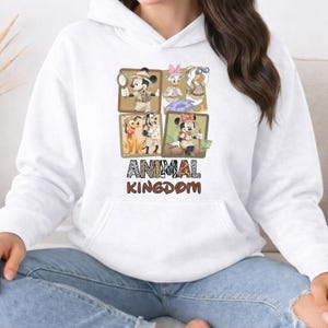 Safari Mickey Minnie Hoodies,Disney Family Trip Sweatshirts,Animal Kingdom Hooded Sweater,Disney Safari Hoodies,Disney World Family Outfits image 9
