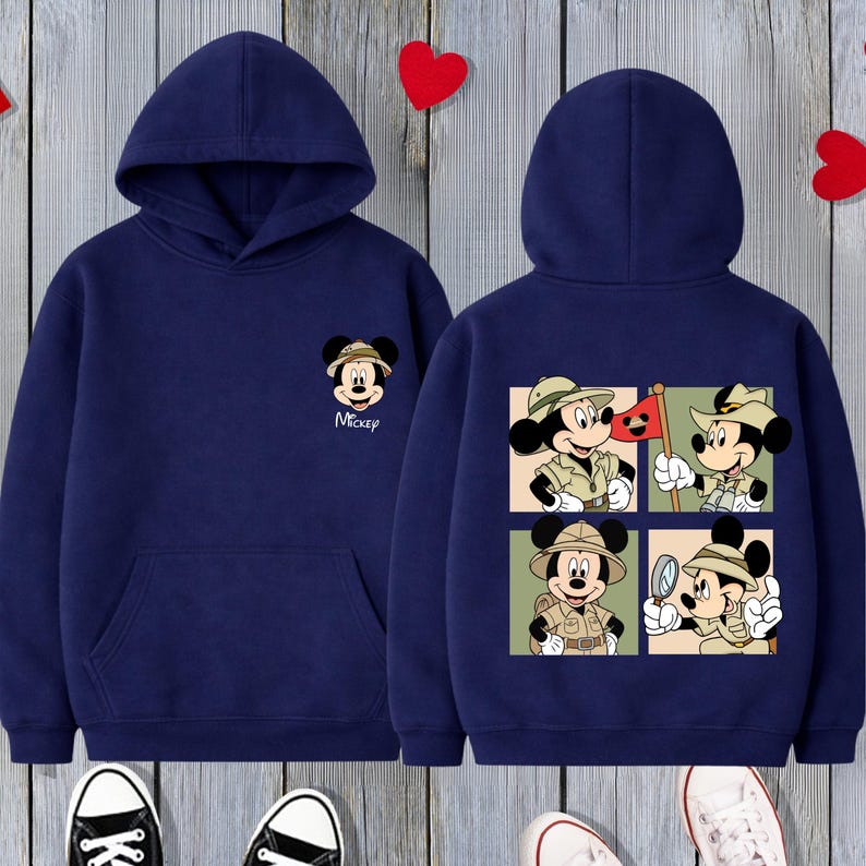 Safari Mickey Sweatshirts,Disney Family Vacation Hoodie,Animal Kingdom Trip Sweatshirt,Custom Disney Safari Sweatshirt,Mickey Mouse Explorer image 6