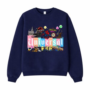 Sweat-shirts à capuche universels pastel rétro, sweat-shirt famille Spider-Man et Minions, vêtements icônes du film universels, cadeaux de vacances assortis image 16