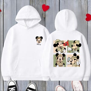 Safari Mickey Sweatshirts,Disney Family Vacation Hoodie,Animal Kingdom Trip Sweatshirt,Custom Disney Safari Sweatshirt,Mickey Mouse Explorer image 3