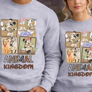 Safari Mickey Minnie Hoodies,Disney Family Trip Sweatshirts,Animal Kingdom Hooded Sweater,Disney Safari Hoodies,Disney World Family Outfits image 6