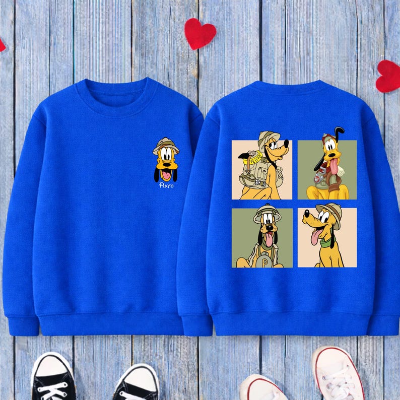 Pluto Safari Hoodie,Disney Animal Kingdom Sweatshirt,Safari Squad Hooded Sweater,Pluto Explorer,Disney Family Trip Hoodie,Disney World 2026 image 9