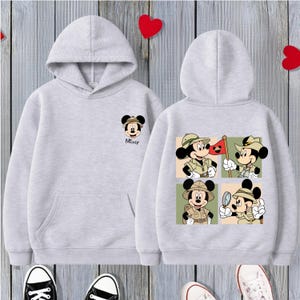 Safari Mickey Sweatshirts,Disney Family Vacation Hoodie,Animal Kingdom Trip Sweatshirt,Custom Disney Safari Sweatshirt,Mickey Mouse Explorer image 4