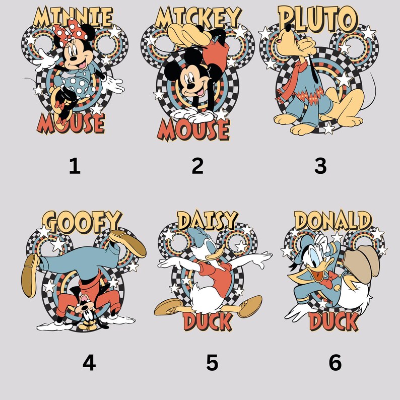 Mickey Family Vacation Sweatshirt,Custom Disney Family Trip 2026 Hoodie,Retro Disneyland Family Matching Hoodie,Checkered Mickey and Friends image 3