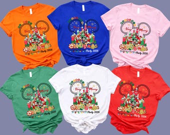 Mickey Christmas Shirt 2026,Disney Holiday Tee,Mickey Minnie Xmas Party Shirt,Christmas Gift,Family Matching tees,xmas party tee,disney gift