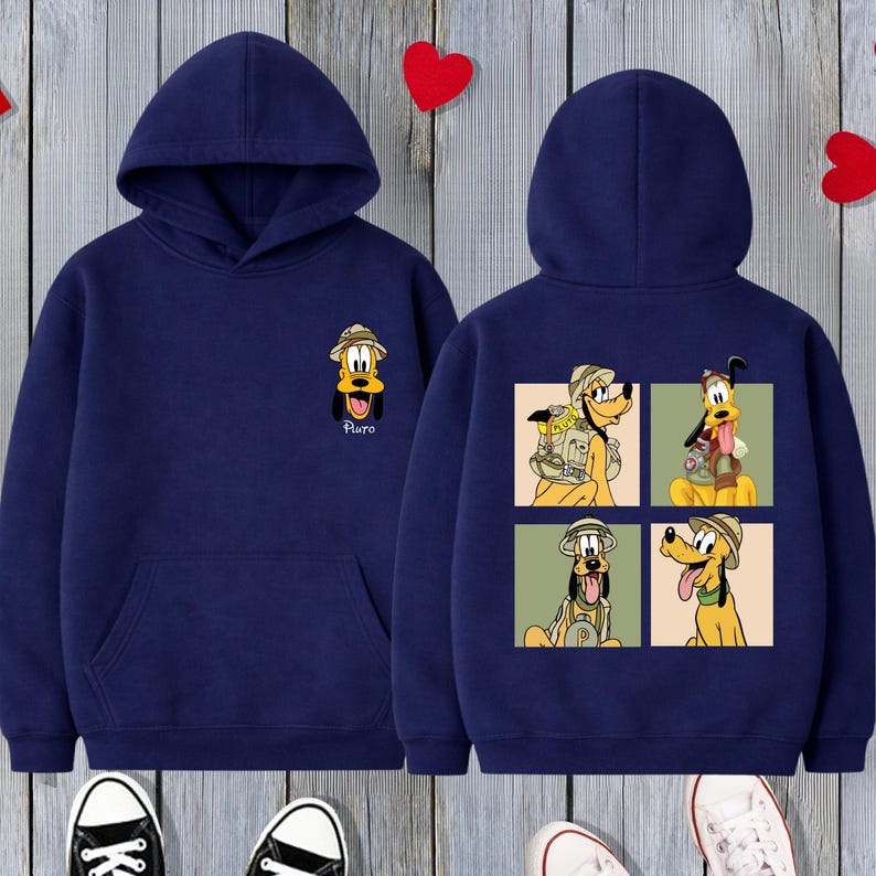 Pluto Safari Hoodie,Disney Animal Kingdom Sweatshirt,Safari Squad Hooded Sweater,Pluto Explorer,Disney Family Trip Hoodie,Disney World 2026 image 8