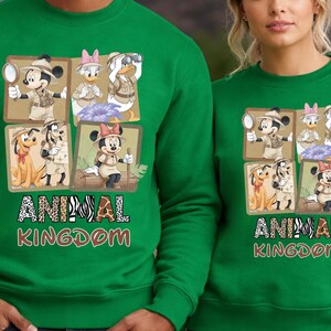 Safari Mickey Minnie Hoodies,Disney Family Trip Sweatshirts,Animal Kingdom Hooded Sweater,Disney Safari Hoodies,Disney World Family Outfits image 3